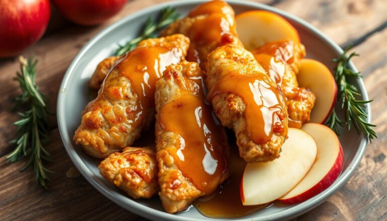 apple and honey-glazed chicken tenders recipe
